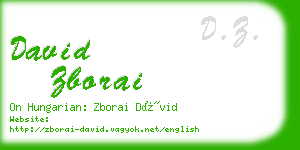 david zborai business card